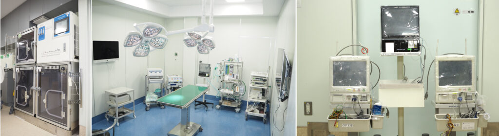 ICU、第2手術室、生体監視モニター